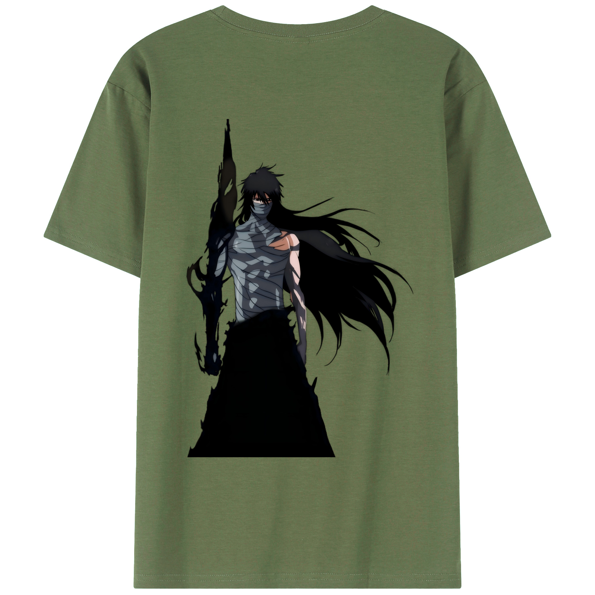 （画像用） ブリーチ 黒崎一護（くろさき いちご）BLEACH Kurosaki Ichigo 綿100％ メンズ半袖Tシャツ（バックプリント） 通気性